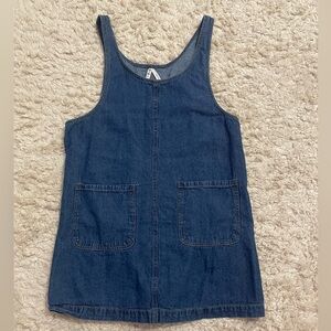 denim overall dress